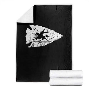 Arrowhead Hunter Indian Chief Relic Hunting Native American Throw Blanket TS11 Black Print Your Wear