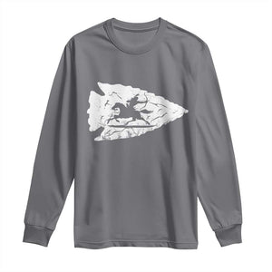 Arrowhead Hunter Indian Chief Relic Hunting Native American Long Sleeve Shirt TS11 Charcoal Print Your Wear