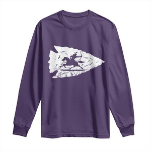 Arrowhead Hunter Indian Chief Relic Hunting Native American Long Sleeve Shirt TS11 Purple Print Your Wear