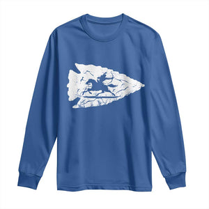 Arrowhead Hunter Indian Chief Relic Hunting Native American Long Sleeve Shirt TS11 Royal Blue Print Your Wear