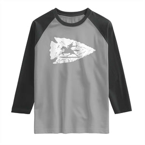 Arrowhead Hunter Indian Chief Relic Hunting Native American Raglan Shirt TS11 Sport Gray Black Print Your Wear