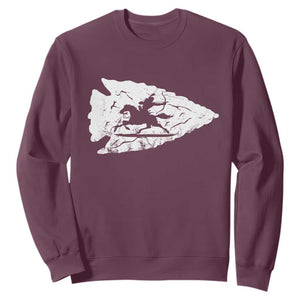 Arrowhead Hunter Indian Chief Relic Hunting Native American Sweatshirt TS11 Maroon Print Your Wear