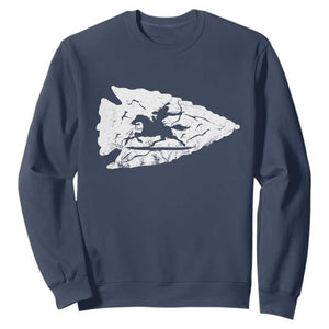 Arrowhead Hunter Indian Chief Relic Hunting Native American Sweatshirt TS11 Navy Print Your Wear