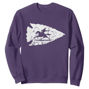 Arrowhead Hunter Indian Chief Relic Hunting Native American Sweatshirt TS11 Purple Print Your Wear