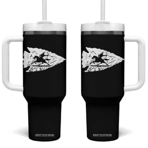 Arrowhead Hunter Indian Chief Relic Hunting Native American Tumbler With Handle TS11 One Size: 40 oz Black Print Your Wear