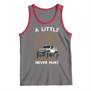 Funny Off Road Car Tank Top A Little Dirt Never Hurt Mudder Trail TS11 Deep Heather Red Print Your Wear