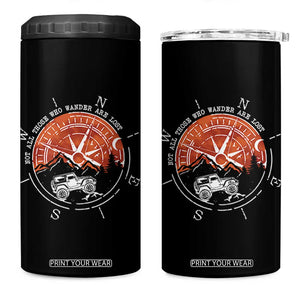Not All Those Who Wander Are Lost 4 in 1 Can Cooler Tumbler Compass Off Road Car TS11 One Size: 16 oz Black Print Your Wear