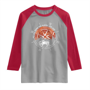 Not All Those Who Wander Are Lost Raglan Shirt Compass Off Road Car TS11 Sport Gray Red Print Your Wear