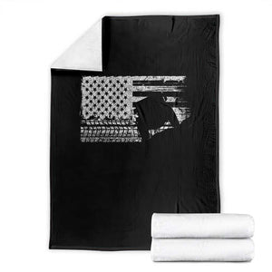 Off Road QUAD ATV Car Adventure Vintage American Flag Throw Blanket TS11 Black Print Your Wear