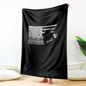 Off Road QUAD ATV Car Adventure Vintage American Flag Throw Blanket TS11 Print Your Wear