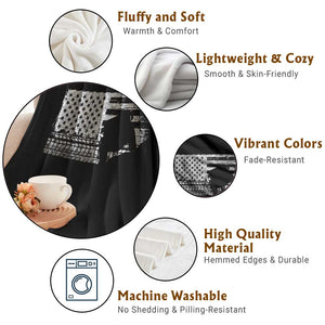 Off Road QUAD ATV Car Adventure Vintage American Flag Throw Blanket TS11 Print Your Wear