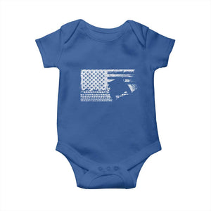 Off Road QUAD ATV Car Adventure Vintage American Flag Baby Onesie TS11 Royal Blue Print Your Wear