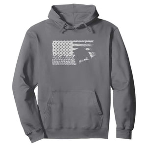 Off Road Quad ATV Car Adventure Vintage American Flag Hoodie TS11 Charcoal Print Your Wear
