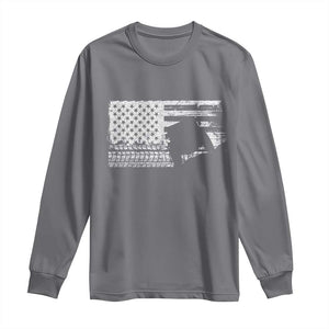 Off Road Quad ATV Car Adventure Vintage American Flag Long Sleeve Shirt TS11 Charcoal Print Your Wear