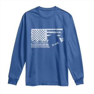 Off Road Quad ATV Car Adventure Vintage American Flag Long Sleeve Shirt TS11 Royal Blue Print Your Wear