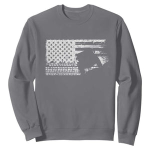 Off Road Quad ATV Car Adventure Vintage American Flag Sweatshirt TS11 Charcoal Print Your Wear