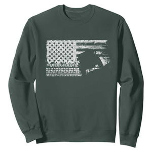 Off Road Quad ATV Car Adventure Vintage American Flag Sweatshirt TS11 Dark Forest Green Print Your Wear