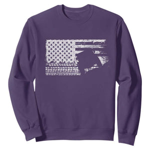 Off Road Quad ATV Car Adventure Vintage American Flag Sweatshirt TS11 Purple Print Your Wear
