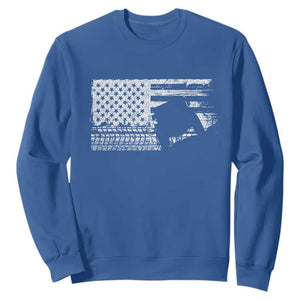 Off Road Quad ATV Car Adventure Vintage American Flag Sweatshirt TS11 Royal Blue Print Your Wear