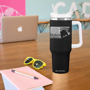 Off Road QUAD ATV Car Adventure Vintage American Flag Tumbler With Handle TS11 Print Your Wear