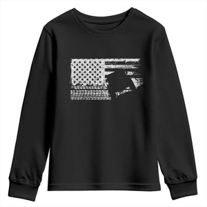 Off Road Quad ATV Car Adventure Vintage American Flag Youth Sweatshirt TS11 Black Print Your Wear