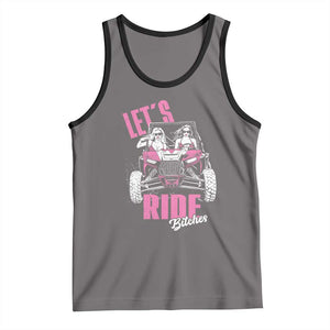 Funny Lets Ride Bitches Tank Top UTV SXS Four Wheeler UTV Offroad Mudding TS11 Deep Heather Black Print Your Wear