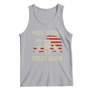 Funny Trump Make School Great Again Tank Top Back To School American Flag TS11 Athletic Heather Print Your Wear