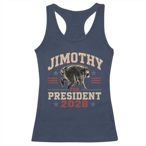 Jimothy For President 2028 Racerback Tank Top Funny Jimothy The Raccoon Seattle Trash Panda Meme