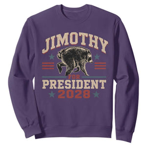 Jimothy For President 2028 Sweatshirt Funny Jimothy The Raccoon Seattle Trash Panda Meme