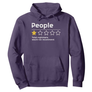 People 1 Star Total Nightmare Would Not Recommend Hoodie Funny Sarcastic