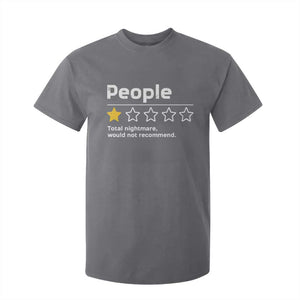 People 1 Star Total Nightmare Would Not Recommend T Shirt For Kid Funny Sarcastic