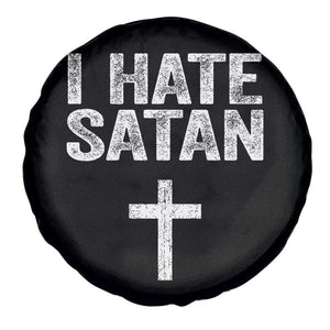 I Hate Satan Spare Tire Cover Funny Christian Jesus Cross