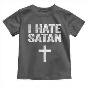 I Hate Satan Toddler T Shirt Funny Christian Jesus Cross