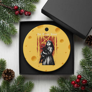 Not Today Jesus Gothic Dark Art Creepy Halloween Ceramic Ornament