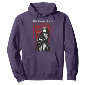 Not Today Jesus Gothic Dark Art Creepy Halloween Hoodie
