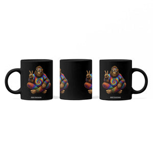 Hippie Bigfoot Peace Sign Tie Dye Sasquatch Coffee Mug
