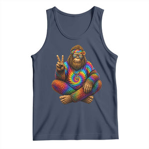 Hippie Bigfoot Peace Sign Tie Dye Sasquatch Tank Top