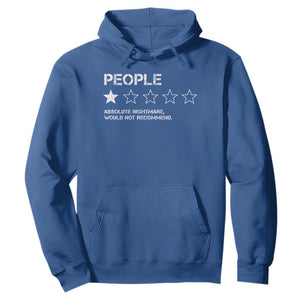 People 1 Star Absolute Nightmare Would Not Recommend Hoodie Funny Bold Text