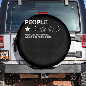 People 1 Star Absolute Nightmare Would Not Recommend Spare Tire Cover Funny Bold Text