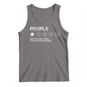 People 1 Star Absolute Nightmare Would Not Recommend Tank Top Funny Bold Text