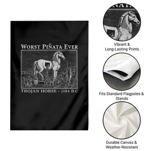 Worst Pinata Ever Trojan Horse Garden Flag Funny Greek Mythology History