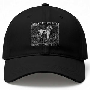 Worst Pinata Ever Trojan Horse Baseball Cap Funny Greek Mythology History