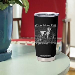 Worst Pinata Ever Trojan Horse Tumbler Cup Funny Greek Mythology History