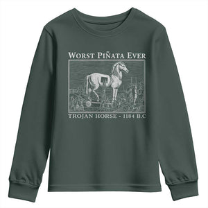 Worst Pinata Ever Trojan Horse Youth Sweatshirt Funny Greek Mythology History