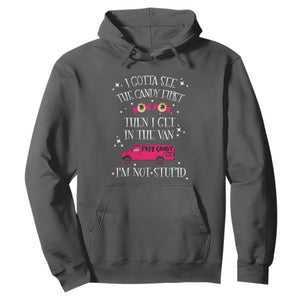 Funny Sarcastic Halloween Hoodie I Gotta See The Candy First Then I Get In The Van I'm Not Stupid TS11 Dark Heather Print Your Wear