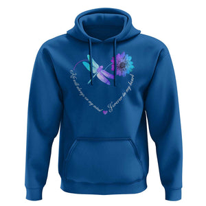 Suicide Prevention Awareness Hoodie He Will Always On My Mind Forever In My Heart Dragonfly Flower TS11 Royal Blue Print Your Wear