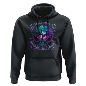 Suicide Prevention Awareness Hoodie Rise Against All The Odds Teal And Purple Tree Butterfly TS11 Black Print Your Wear