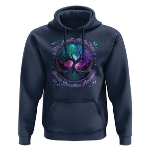 Suicide Prevention Awareness Hoodie Rise Against All The Odds Teal And Purple Tree Butterfly TS11 Navy Print Your Wear