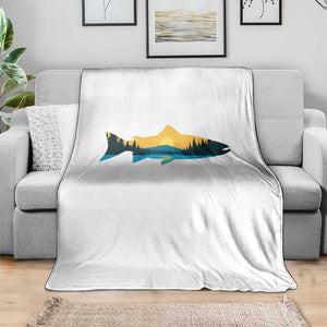 Trout Fly Fishing Outdoor Forest Mountain Nature Wildlife Fisherman Throw Blanket TS11 Print Your Wear
