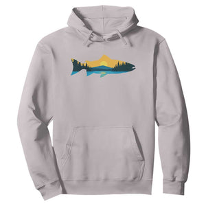 Trout Fly Fishing Outdoor Forest Mountain Nature Wildlife Fisherman Hoodie TS11 Ice Gray Print Your Wear